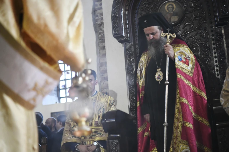 Неврокопският митрополит Серафим отслужи архиерейската вечерня в "Св. София" преди церемонията по избор на патриарх