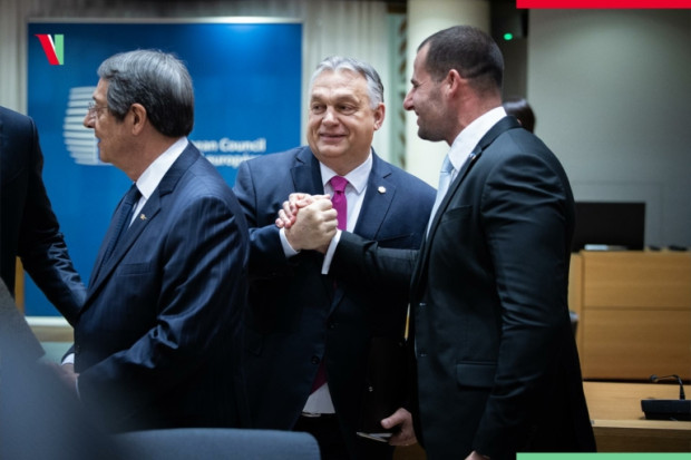 Унгарският премиер Виктор Орбан лидерът на крайнодясната Австрийска партия на