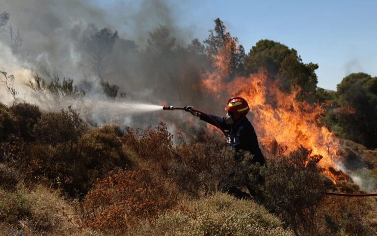 Евакуираха жителите на 10 населени места край Атина заради огромен горски пожар
