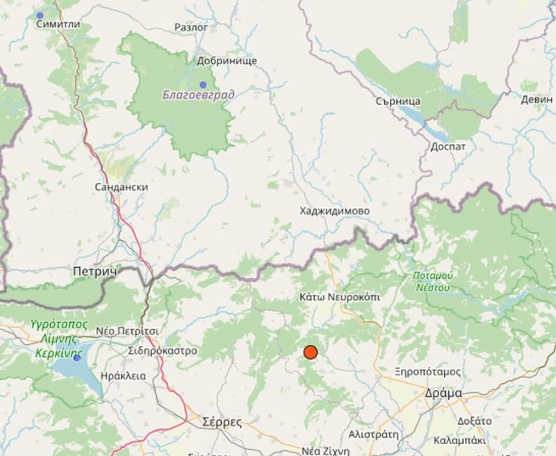 Земетресение със сила 3,8 по Рихтер люшна част от България