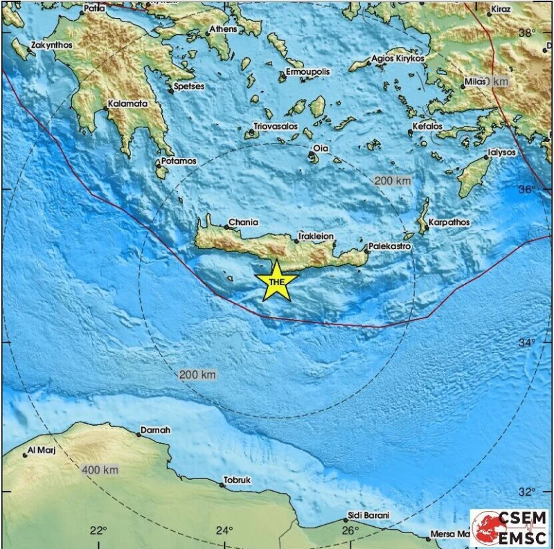 Земетресение от 3,0 по Рихтер отново разлюля остров Крит