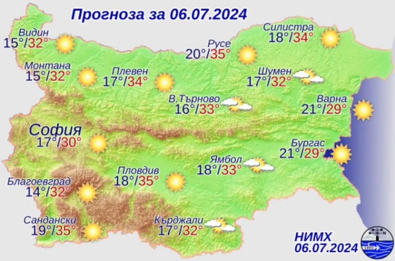 Уикендът започва с горещо време