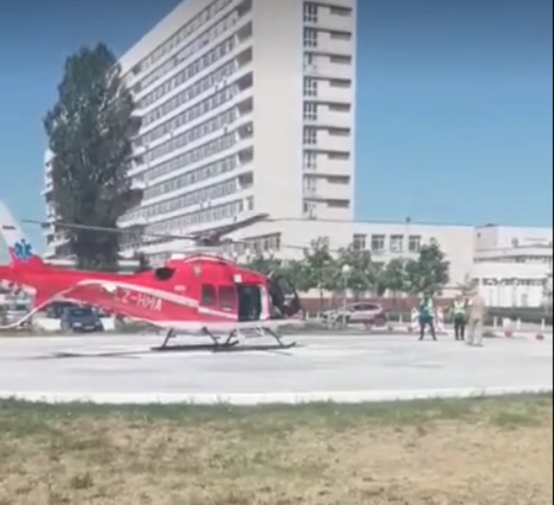 Медицински хеликоптер транспортира пациент до УМБАЛ "Св. Георги" в Пловдив