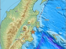 Земетресение с магнитуд 5,5 по Рихтер удари района източно от Камчатка