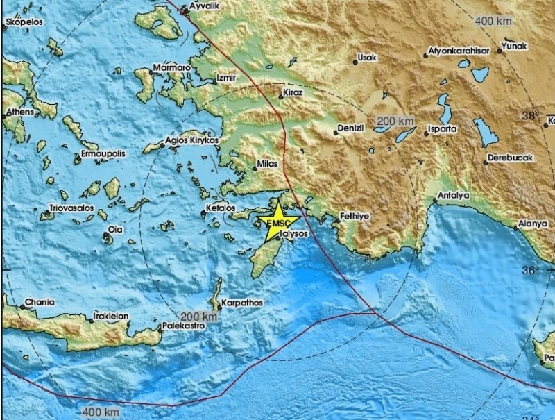 Земетресение с магнитуд 4.7 разтърси гръцките Додеканезки острови при границата с Турция
