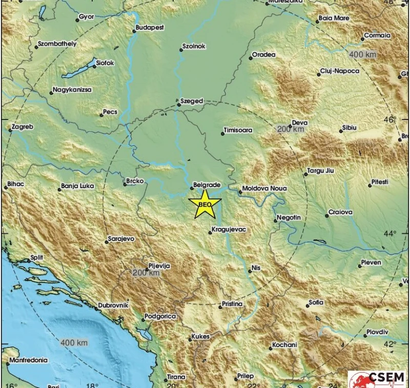 Земетресение от 3,6 по Рихтер удари до Белград