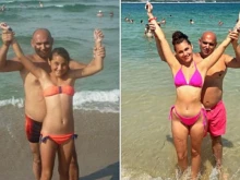 Дебора и баща й: 10 години разлика от снимките