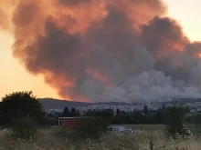 Пътят Стара Загора-Статозагорски бани е затворен заради пожара