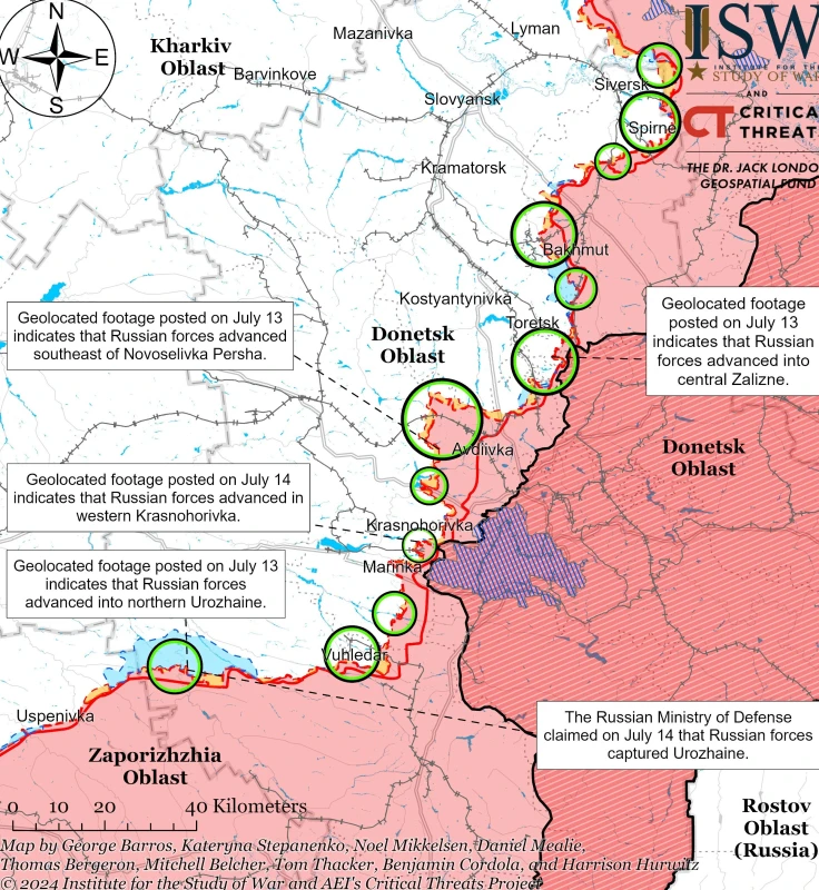 ISW: ВСУ са превзели позиции край Торецк, а руснаците напредват в Северное