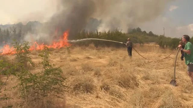 Пожар гори в частни имоти в чирпанско село, задържан е извършителят на умишлен палеж