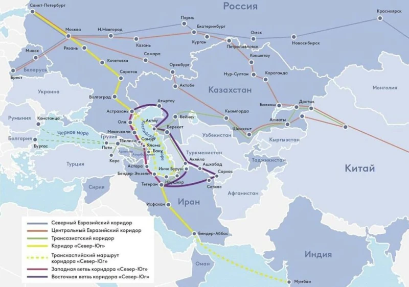 Русия, Иран, Казахстан и Туркменистан откриват източния маршрут на коридора Север-Юг