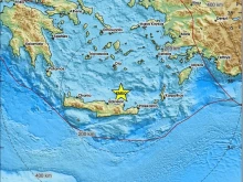 Земетресение с магнитуд 4.5 край бреговете на остров Крит
