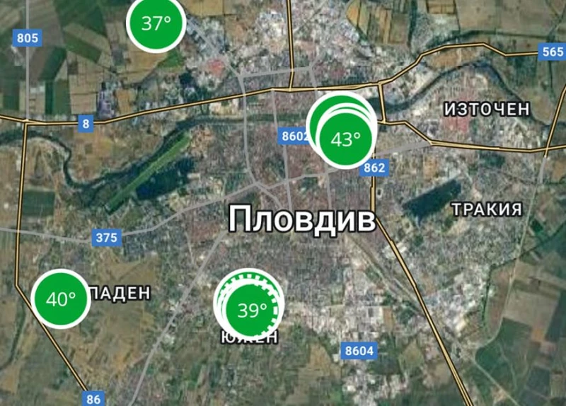 43 градуса отчетоха днес в Пловдив