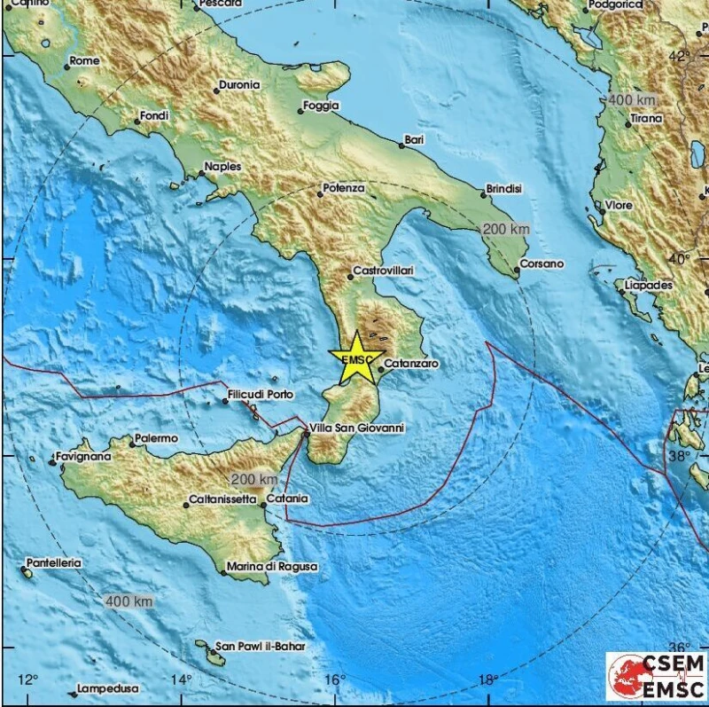 Земетресение от 3,3 по Рихтер разлюля Южна Италия