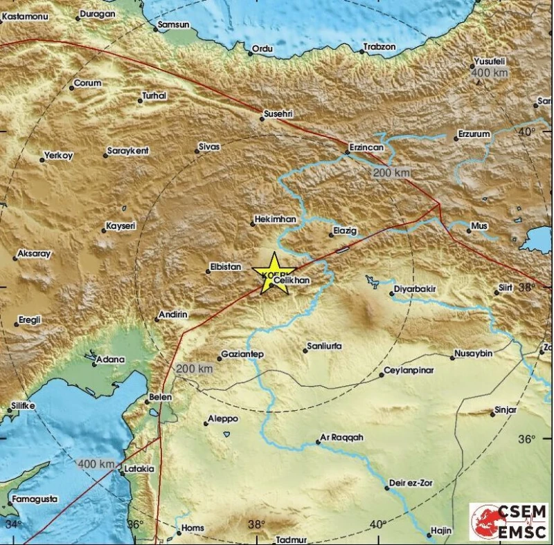 Плитък трус от 4,4 по Рихтер разтърси Източна Турция