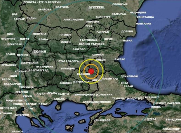 Земетресение с магнитуд  3 1 е регистрирано в района град Тополовград