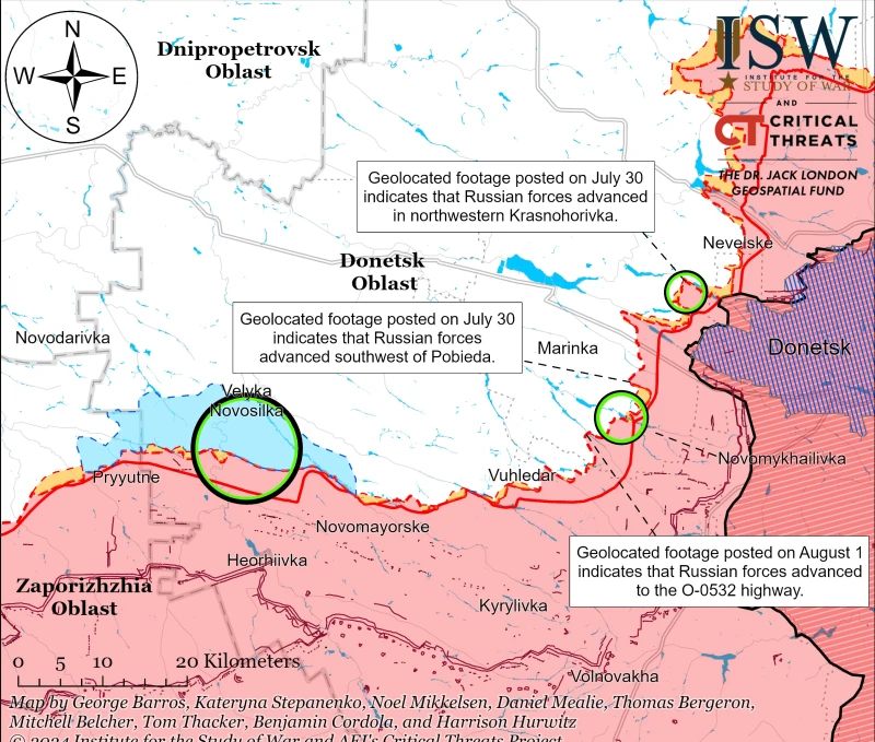 ISW: Руснаците достигнаха важен маршрут край Угледар и ще се опитат да обкръжат ВСУ в района на Ню Йорк