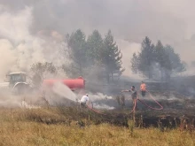 В Църварица продължават да гасят големия пожар