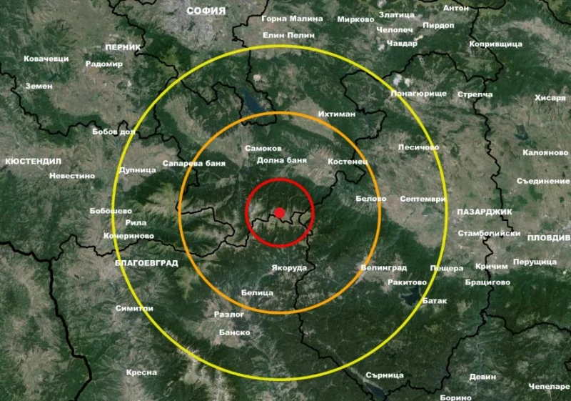 Нов земен трус днес в района на Долна Баня