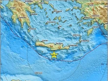 Земетресение от 4,6 по Рихтер разтърси бреговете на гръцкия остров Крит