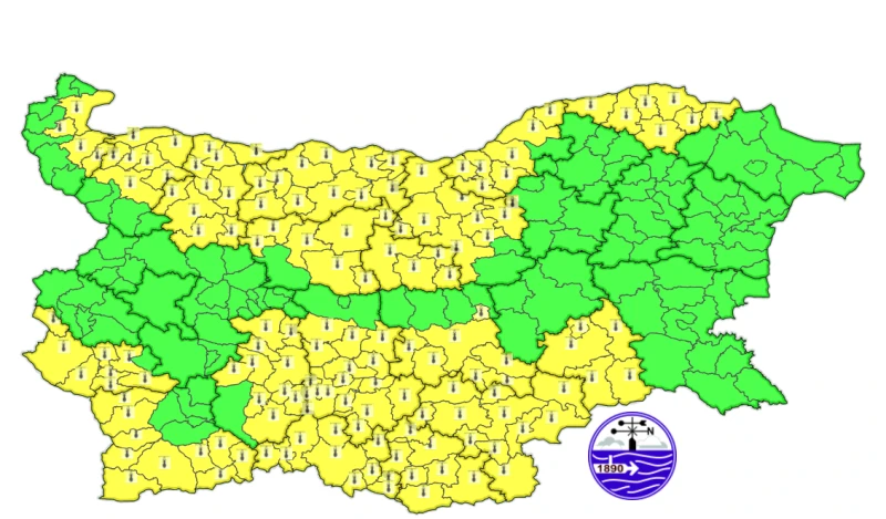 Жълт код за екстремно високи температури в последния ден от седмицата