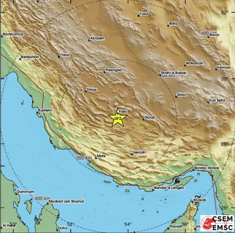 Земетресение от 4,4 по Рихтер разлюля Южен Иран