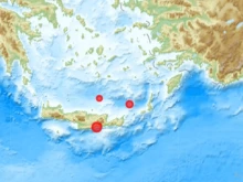 Три земетресения разтърсиха северното и южното крайбрежие на остров Крит