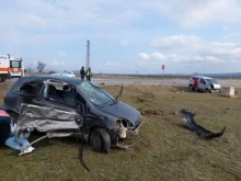 Автомеле насред пътя Сандански - Лешница, има пострадал