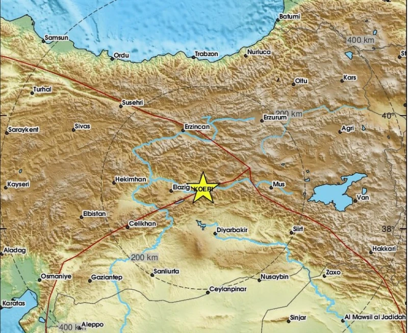 Земетресение с магнитуд 3.8 в Източна Турция