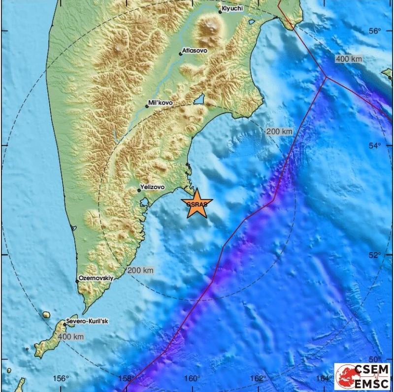 Земетресение от 5,4 по Рихтер разтърси Камчатка