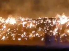 Близо 600 тона слама изгоря край Пловдив