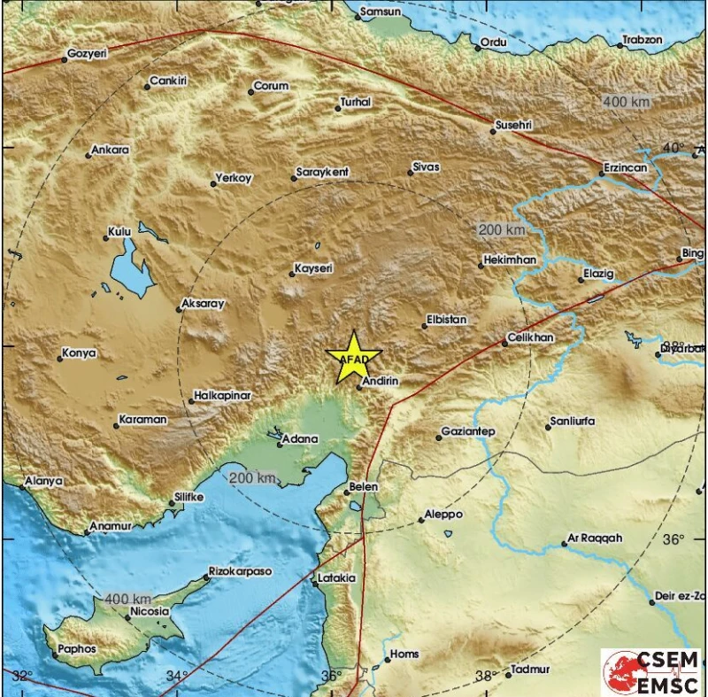 Плитък трус от 3,9 по Рихтер разлюля Централна Турция