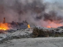 Пламна депото за неопасни отпадъци в село Въглен