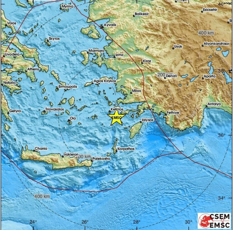 Земетресение от 3,2 по Рихтер разлюля Додеканезите
