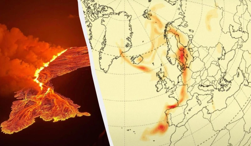 Опасни емисии от изригналия в Исландия вулкан достигнаха Европа