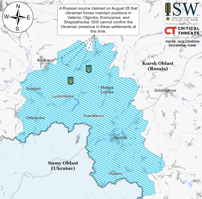 ISW: Настъплението на ВСУ в Курска област се забави, опитват се да се укрепят и да удържат отделни райони