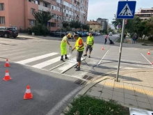 Обновяват пътната маркировка в Благоевград преди първия учебен ден