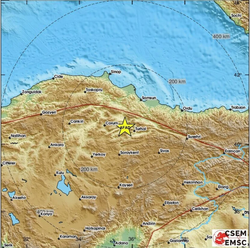 Земетресение от 3,3 разлюля Централна Турция