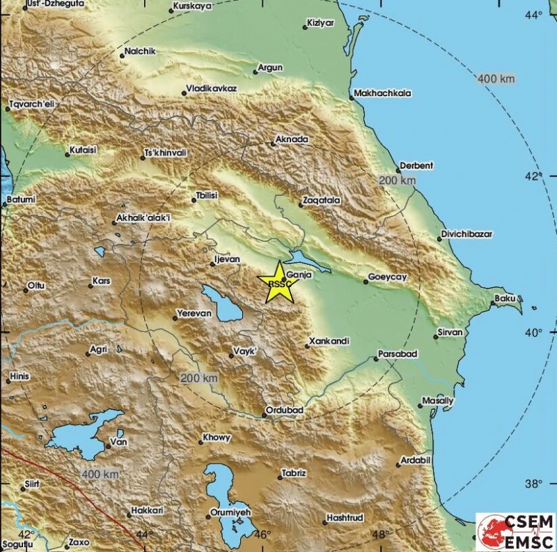 Земетресение от 3,2 по Рихтер разтърси Ганджа в Азербайджан