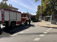 Автобус на градския транспорт се запали в Казанлък