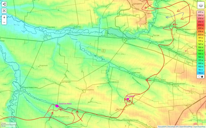 Руските войски обхождат Угледар от изток и запад, падна и Водяное