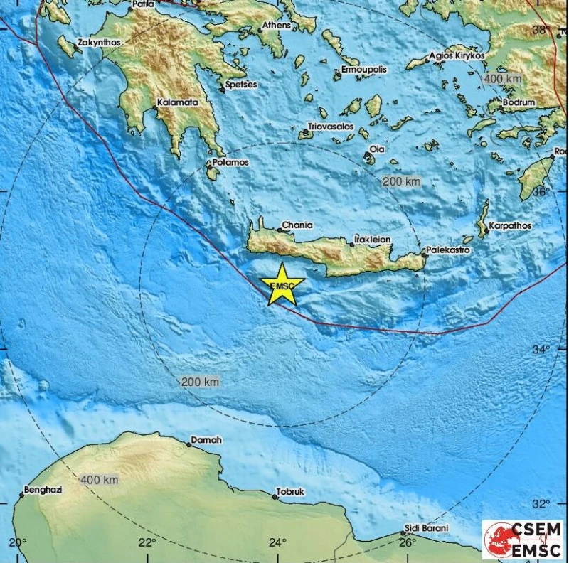 Земетресение от 3,5 по Рихтер разлюля Крит