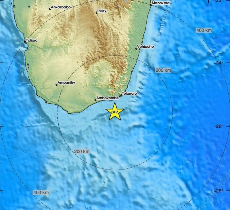 Земетресение с магнитуд 5.2 разтърси Мадагаскар