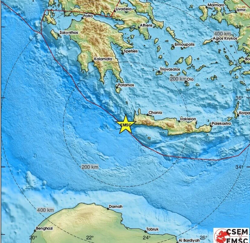 Земетресения от 3,4 разтърсиха Крит и Централна Турция почти едновременно