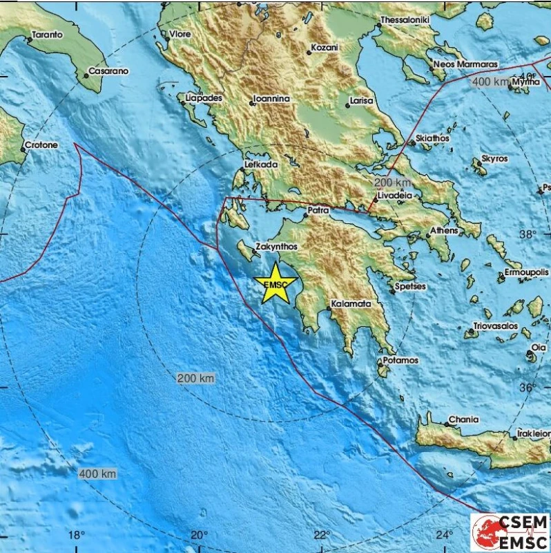 Земетресение от 4,6 по Рихтер удари Южна Гърция