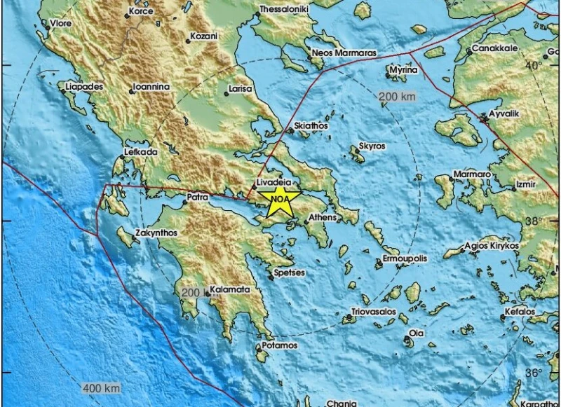 Земетресение от 4,7 по Рихтер разтърси Гърция