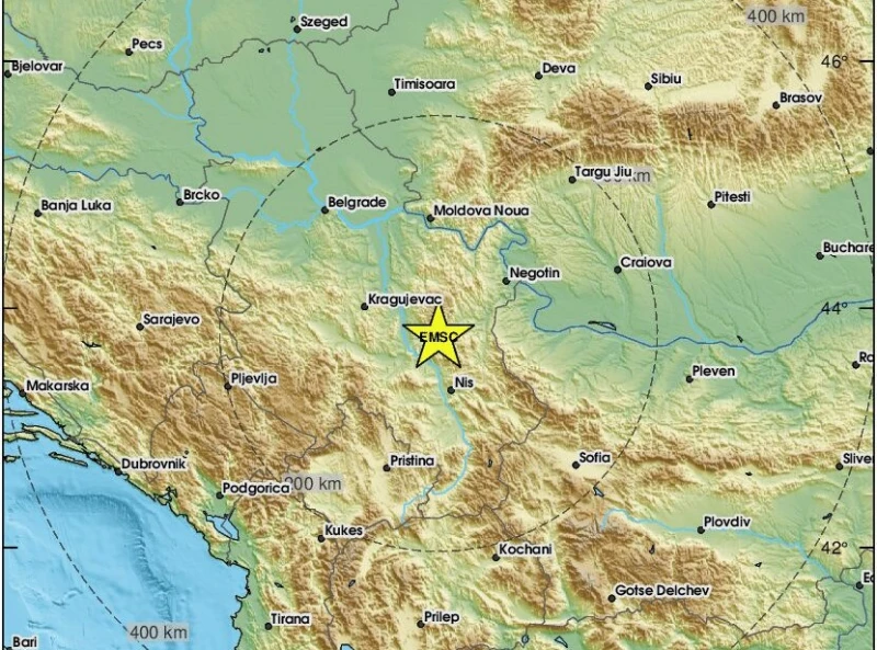 Земетресение от 3,9 по Рихтер разтърси Сърбия