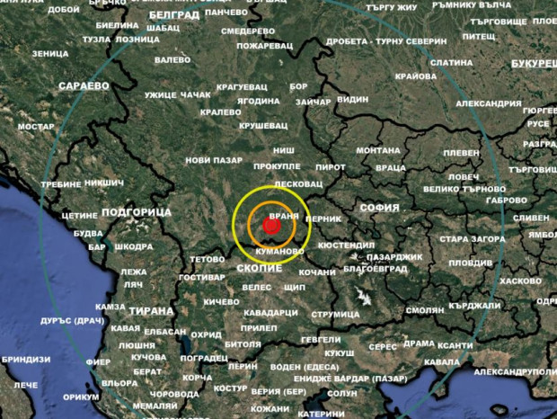 TD Две силни земетресения разлюляха Балканския полуостров на 13 октомври рано