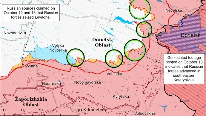 ISW: Действията на руснаците на границата на Донецка и Запорожка област не показват широкомащабно настъпление