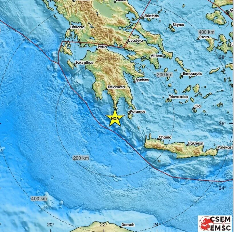 Земетресение от 3,7 по Рихтер разлюля Южна Гърция